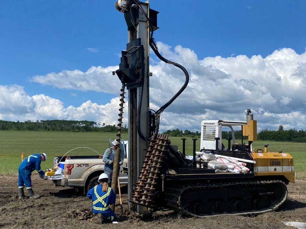 Drillers performing work on an oil and gas site