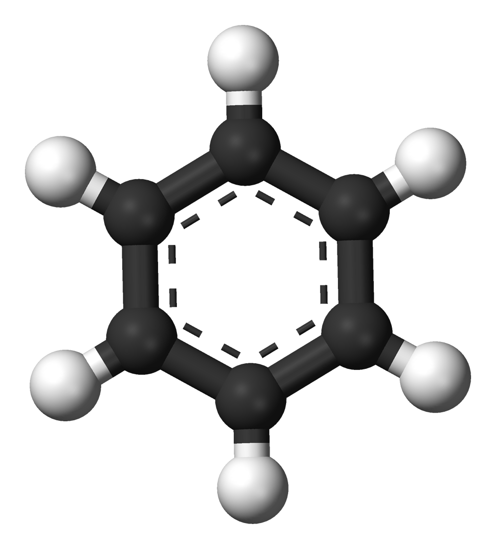 3D rendering of benzene molecule
